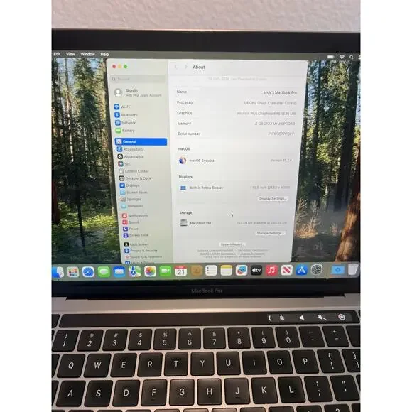 Apple MacBook Pro 13 Silver Touch Bar 2020 Intel Core I5, 8GB RAM, 250GB SSD